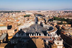 piazza San Pietro vista dall'alto